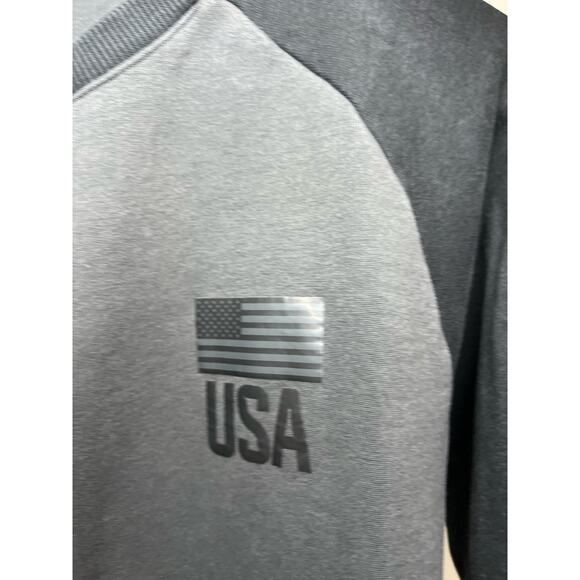 Adidas USA Volleyball Crewneck Sweatshirt Monochromatic Black/ Gray Sz: Small - Picture 3 of 4